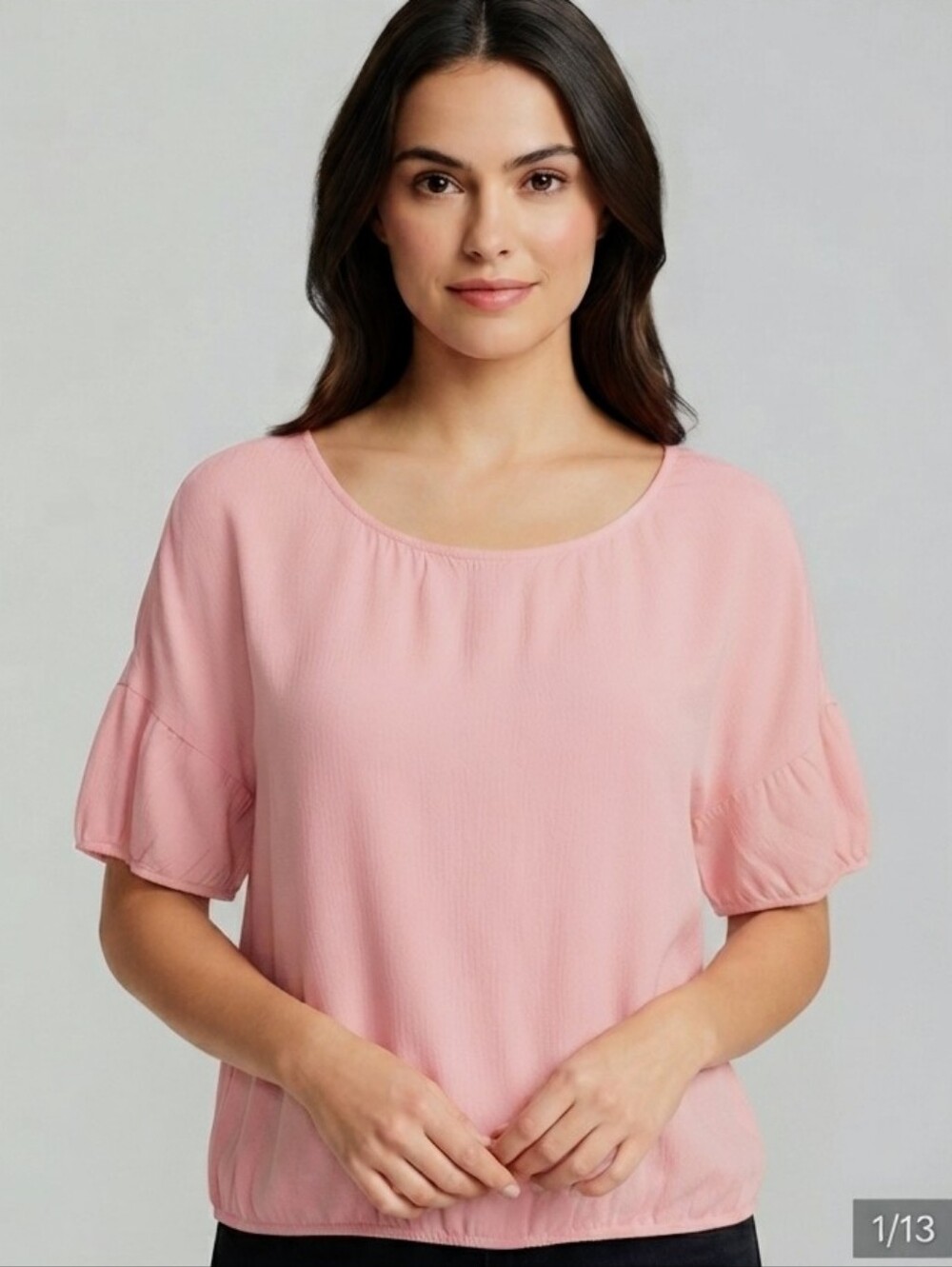 NWT Armani Exchange Pink 100% Rayon Button Back Fluid Blouse Top - SP
